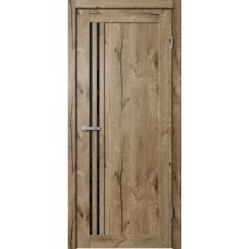 Дверь Fly Doors LA STELLA 275 Дуб пацифик (Стекло черное)
