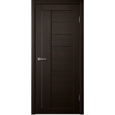 Дверь Fly Doors LA STELLA 201 Дуб мокко (Стекло черное)