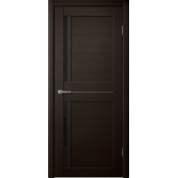 Дверь Fly Doors LA STELLA 202 Дуб мокко (Стекло черное)