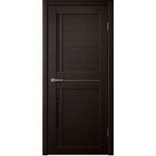 Дверь Fly Doors LA STELLA 202 Дуб мокко (Стекло черное)