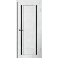 Дверь Fly Doors LA STELLA 203 Бетон светлый (Стекло черное)