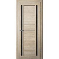 Дверь Fly Doors LA STELLA 203 Ясень латте (Стекло черное)