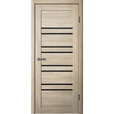Дверь Fly Doors LA STELLA 282 Ясень латте (Стекло черное)