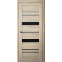 Дверь Fly Doors LA STELLA 283 Ясень латте (Стекло черное)