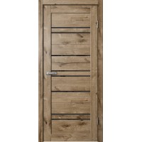ДВЕРЬ Fly Doors LA STELLA B02 (294) Дуб пацифик (Стекло черное)