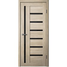 Дверь Fly Doors LA STELLA B04 (217) Ясень Латте (Стекло черное)