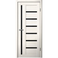 Дверь Fly Doors LA STELLA B04 (217) Ясень Снежный (Стекло черное)