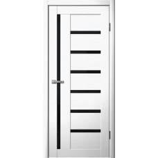 Дверь Fly Doors LA STELLA B04 (217) Ясень белый (Стекло черное)